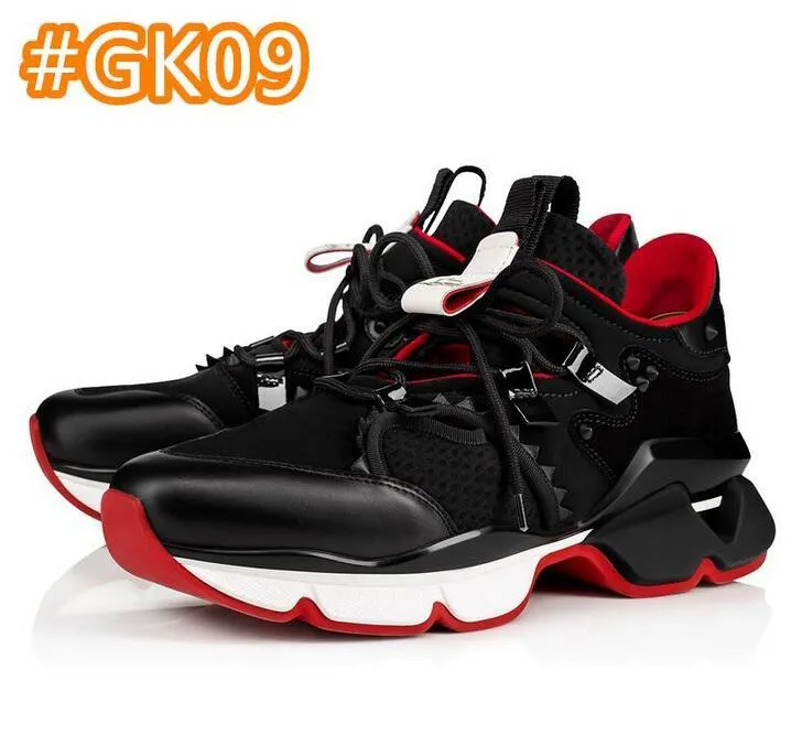 Designer Sneakers Hommes Rouge Rivet Baskets En Cuir Mode Casual Chaussures Formateur Noir Plat Chaussons Top Baskets Bottes Avec Boîte Taille 40-46