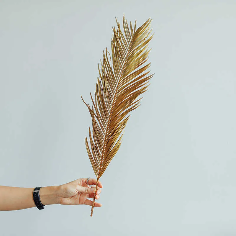 Feuille de Dracaena fruticuleuse, branche de sagou cycas de plante séchée naturelle, feuilles de palmier sèches, décoration de table de mariage de fête 210624