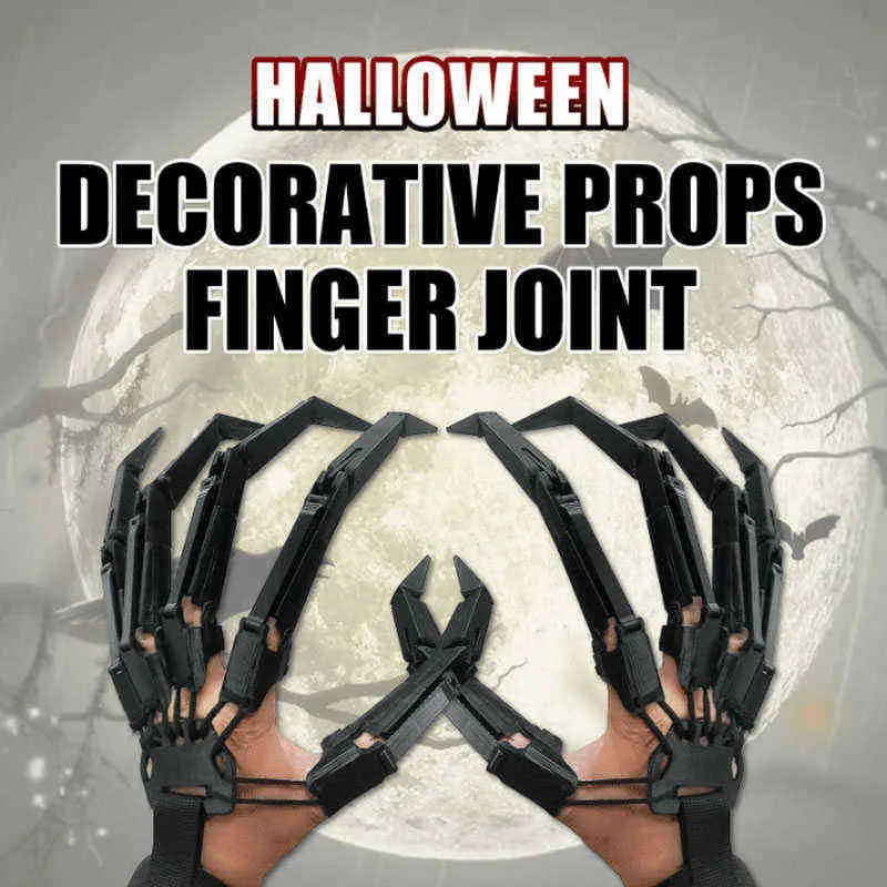 Halloween dekoration artikulerade fingrar flexibel fog finger halloween fest cosplay kostym props skräck spöke klo handskar 21119240155