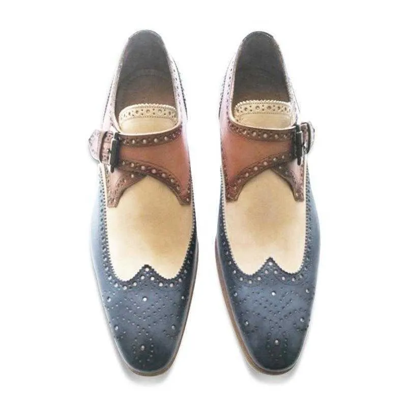 Мужчины искусственные кожаные туфли с низким пятким повседневным платьем Brogue Spring Ankle Boots Vintage Classic Mane HC741 210624