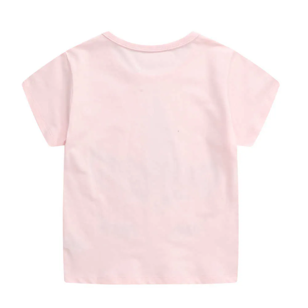Jumping Meters Arrivée Summer Unicorn Girls T-shirts Coton Vente Tee Tops pour vêtements de bébé 210529