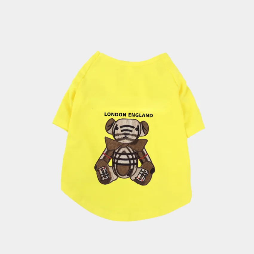 Moda Dog Odzież Designer List I Bears Drukowanie koszulki dla psów Odzież Plus Size Pets Tees