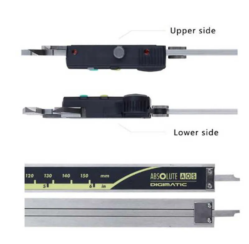 MITUTOYO CNC CALIPER LCD Cyfrowy Vernier S 8inch 150 200 300mm 500-196-20 Elektroniczny pomiaru stali nierdzewnej 210810