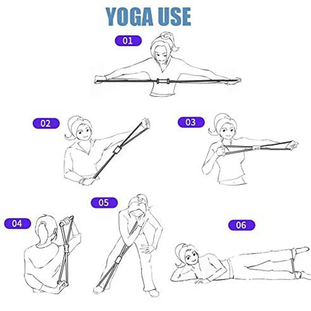 Fitness Yoga Gum Résistance Élastiques Crossfit Formation Force Musculaire Équipement De Gymnastique Expander Workout Yoga Bande Élastique H1026