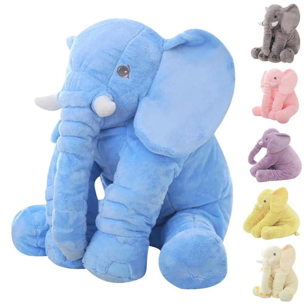40cm 60cm 높이 대형 플러시 코끼리 인형 장난감 키즈 잠자는 쿠션 귀여운 인형 코끼리 아기 동행 인형 크리스마스 선물 2012207L