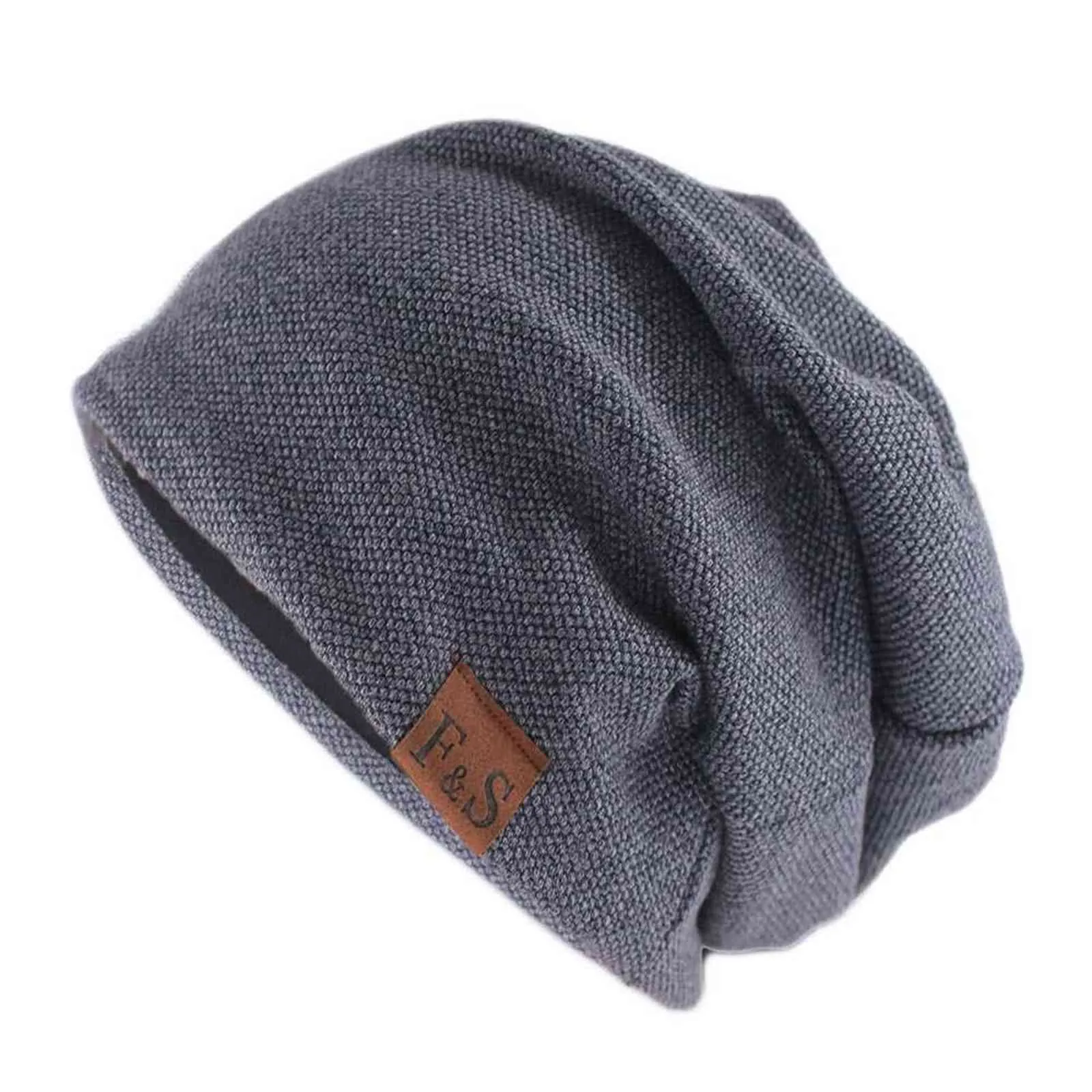 Ny mode hatt för män och kvinnor höst stickad solid färg skullies mössa våren casual mjuk turban vinter gorras y21111