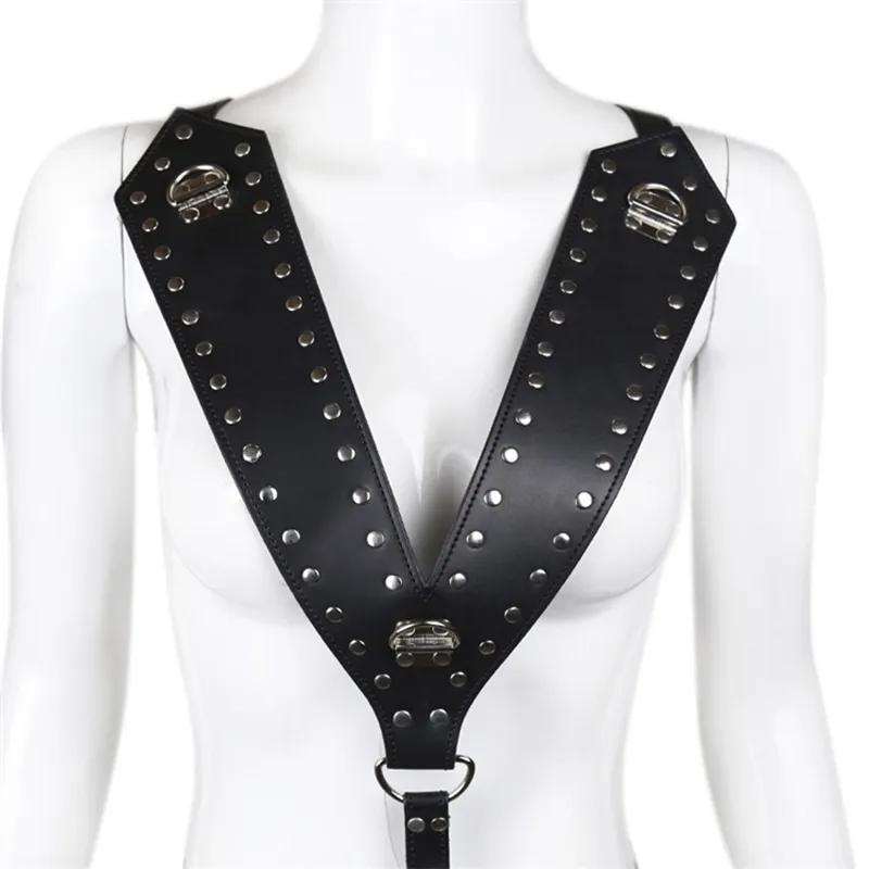 Strap Strap Men Mujeres Pu de cuero PU Juegos Bdsm Dildo Hole Adultos Ajustables Ropa erótica Corres y0406667776798