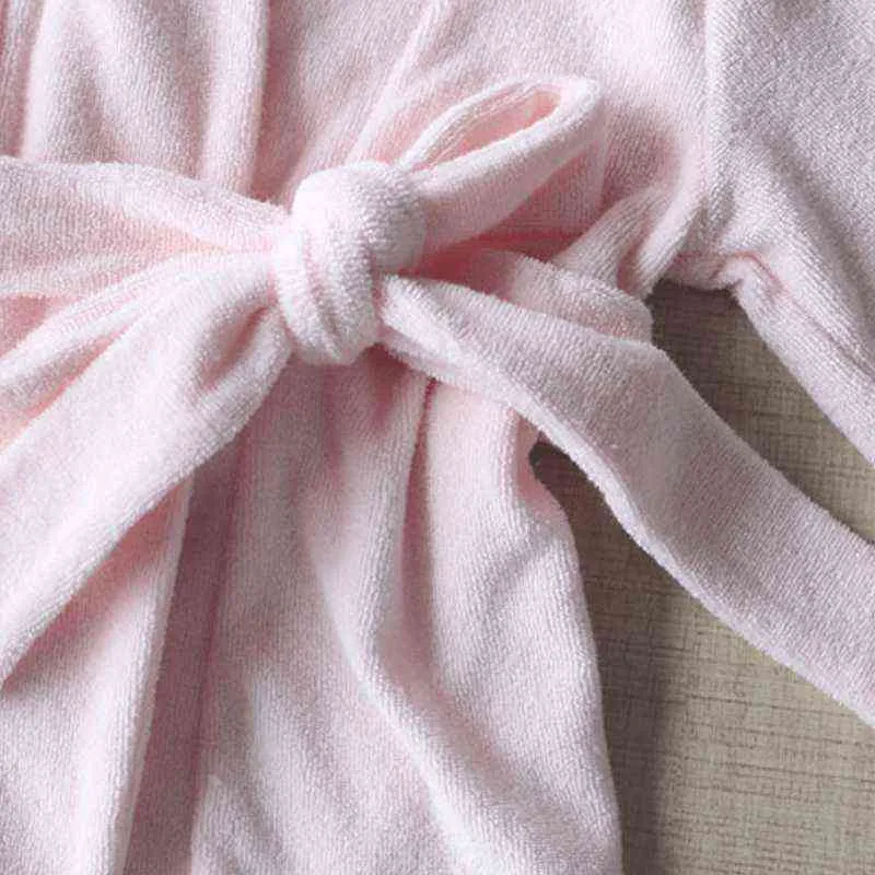 né bébé garçon fille robe ensemble 100% coton éponge éponge infantile peignoir à capuche peignoir avec couvre-chef maison costume 0-2Y 211109