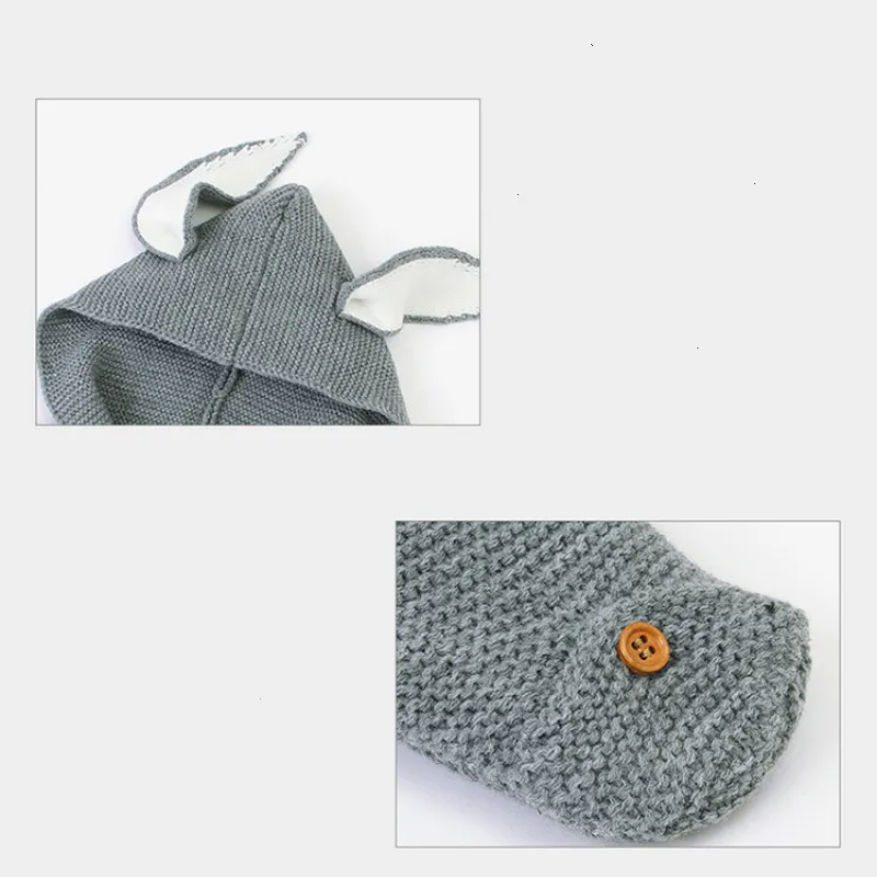 Couverture de sac de couchage Bunny en tricot pour bébé bébé s né 210515