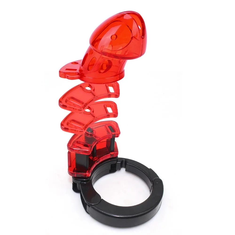 Massage Choc électrique cage de chasteté cage à coq en plastique dispositif de chasteté masculin jouets sexuels cage à pénis avec anneau pénien vibrant hôte pour 9991257