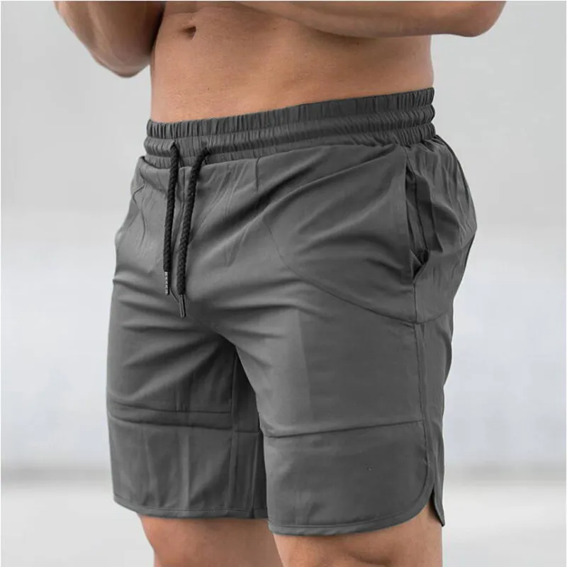 New Mens Quick Dry Shorts Calf-Length Gyms Fitness Bodybuilding Joggers Workout Brand Sporting Short Pants Sportswear Sweatpants 210421