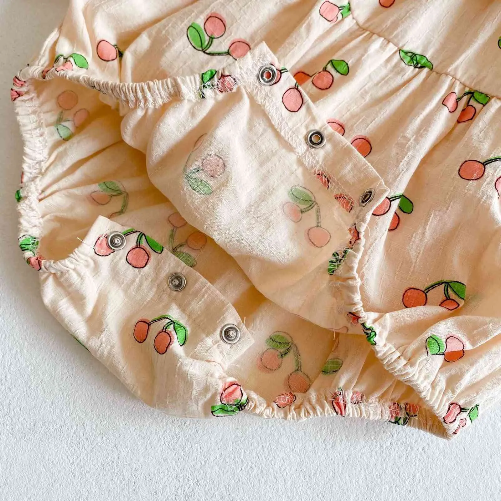 neonata neonati e body a maniche lunghe floreale ciliegia pagliaccetto vestiti da arrampicata carino 210702