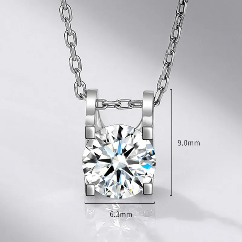 100% 925 Sterling Silver Necklaces Pendants Genuine With Chain For Women Fashion Jewelry D-049220A