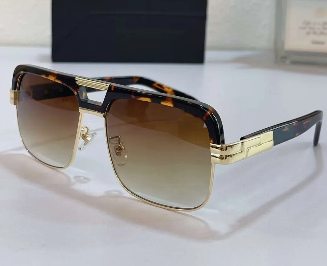 Square Solglasögon Legends 993 Black Gold Grey Gradient Sonnenbrille Gafa de Sol Fashion Solglasögon UV400 Skyddsglasögon med C216E