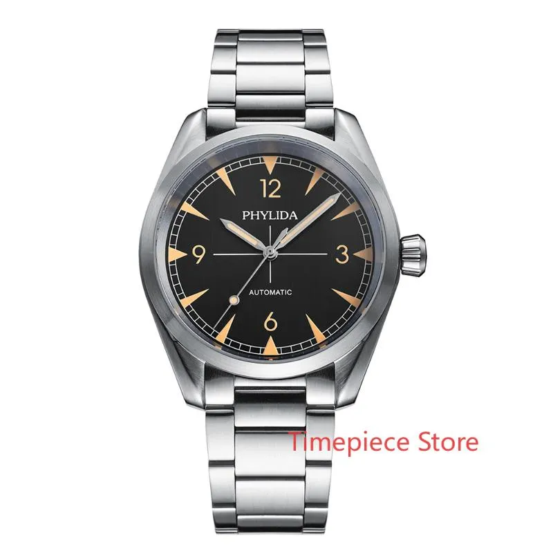 Wristwatches 10ATM WR NH35 Men's Automatic Watch Black Dial Sport Mechanical Wristwatch Rail Master Homage Green Luminous PHY176D