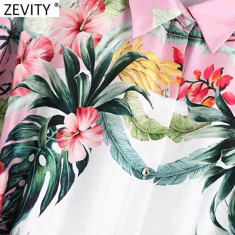 Zevity Femmes Vintage Position Imprimé Floral Robe Midi Robe Femme À Manches Longues Arc Ceintures Robe Chic Rétro Vêtements DS8359 210806