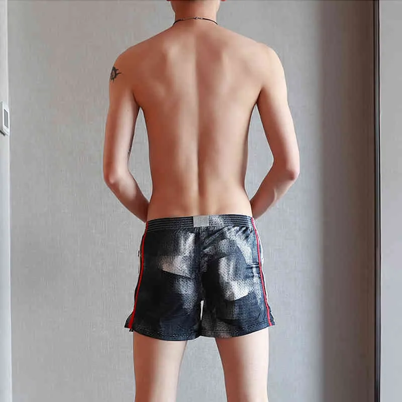 Boxer Men Underwear Cotton Pouch Boxershorts Sleep Men Underpants Panties For Swim Or Boxers Shorts With Pocket 210515