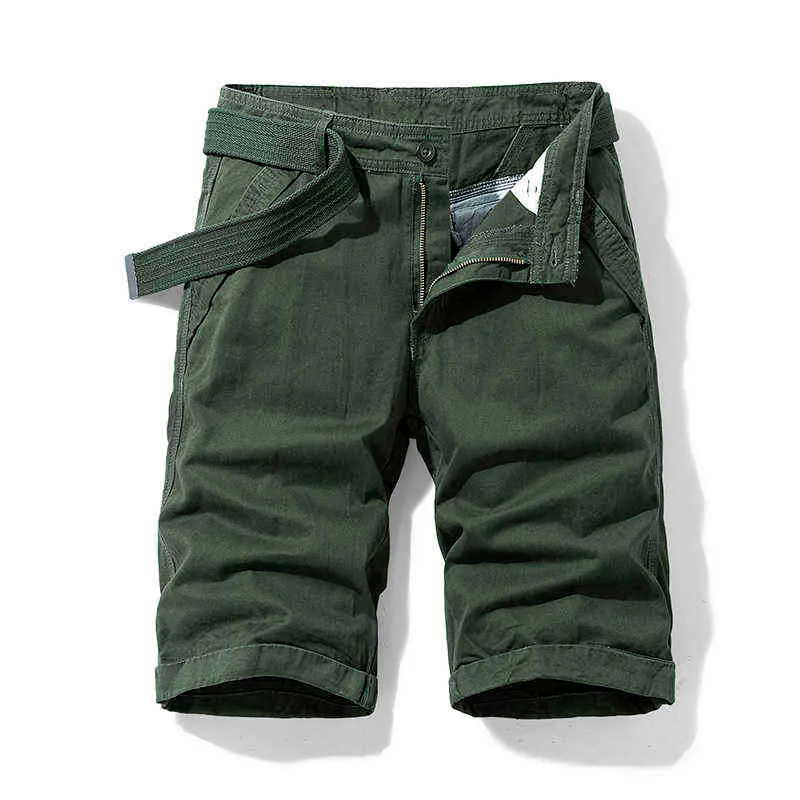 Hommes Shorts Cargo Shorts Premium Stretch Twill Cottonbreathable Hommes Casual Mode Solide Classique Poches Legwear Shorts 27-38 G1209