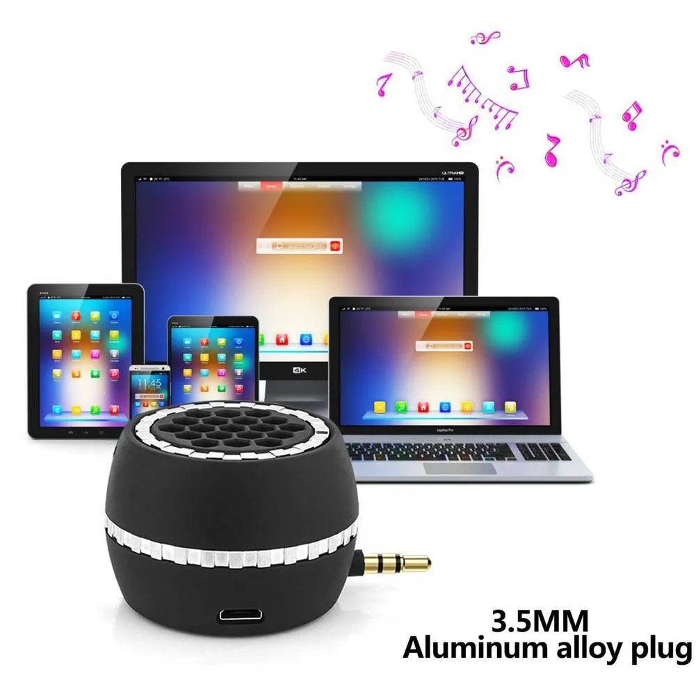 Wireless Mini with 3.5mm Aux Input Jack 3W Loud Portable Speaker Smartphone, Tablet Laptop, Computer, USB Recharge