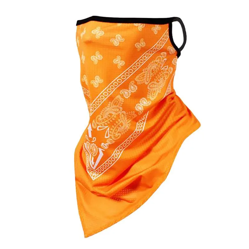 Foulards unisexe Bandana Triangle demi-visage suspendu oreille Sport de plein air course randonnée cyclisme couverture de cou actif anti-poussière 216Y