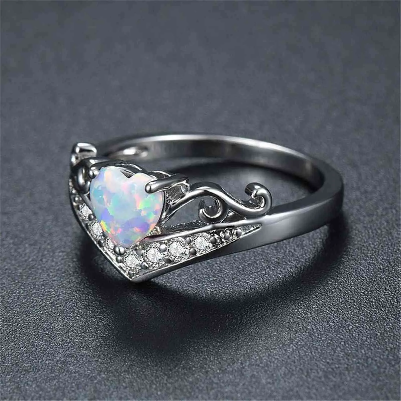 Moda Walentynki Biżuteria Ślub Obietnica Silver Owalny Pierścionek Dla Kobiet Pierścionki Przyjaźń Pierścień Zaręczynowy G1125