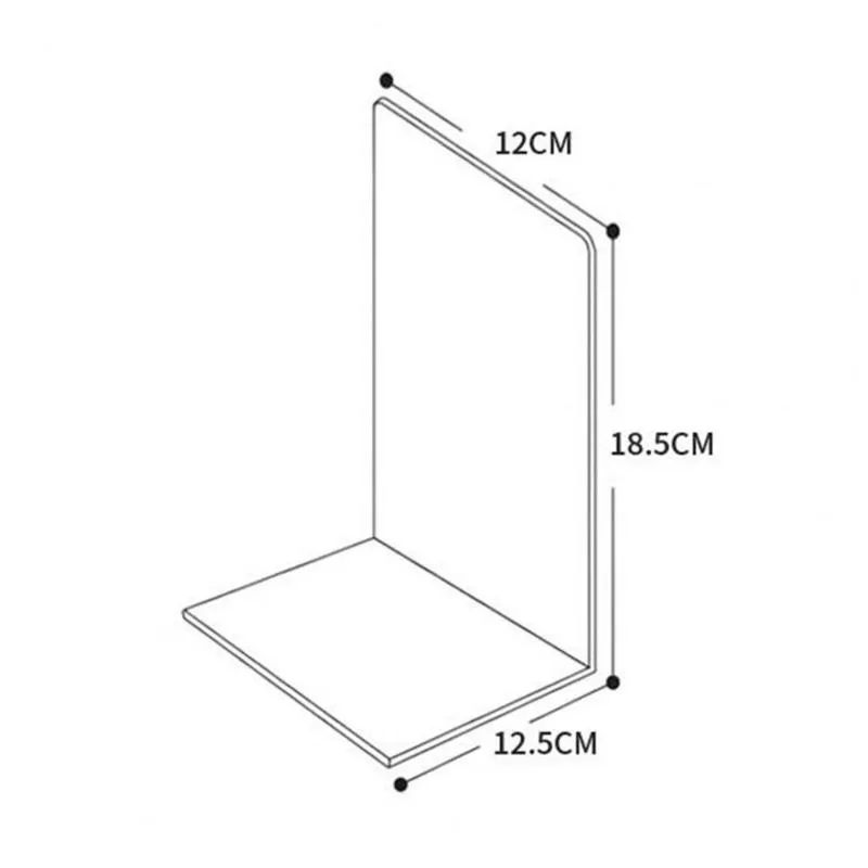 Haken Rails Transparant Acryl Boekensteun Stand Boekenplank Desktop Decoratieve Opbergrek255j