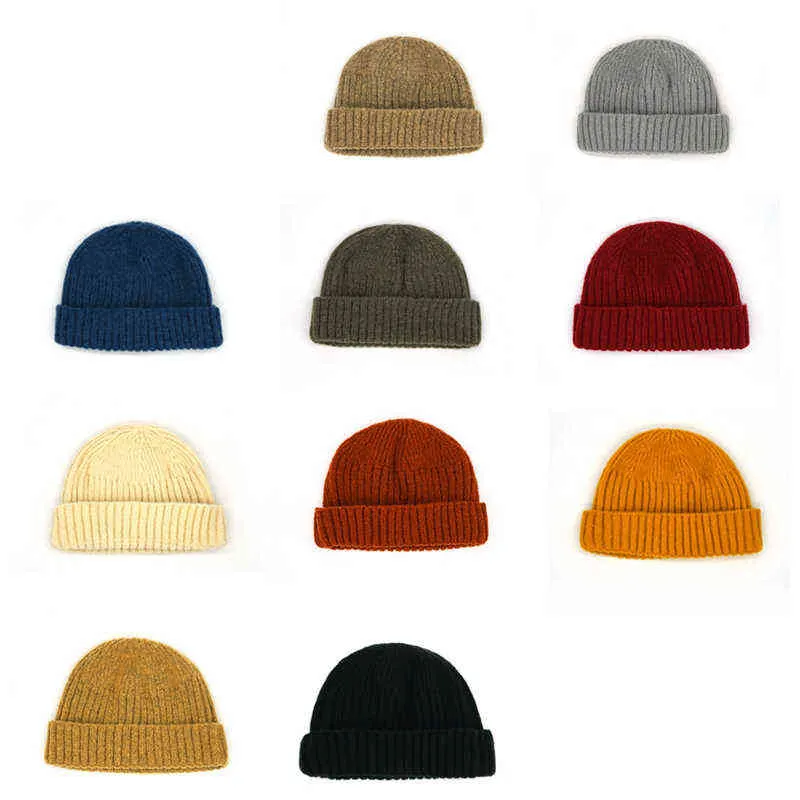 2019 ny vinter cashmere hatt för kvinnor män beanie hip hop mode vinter beanie hatt stickade varma kepsar unisex varm hatt y21111