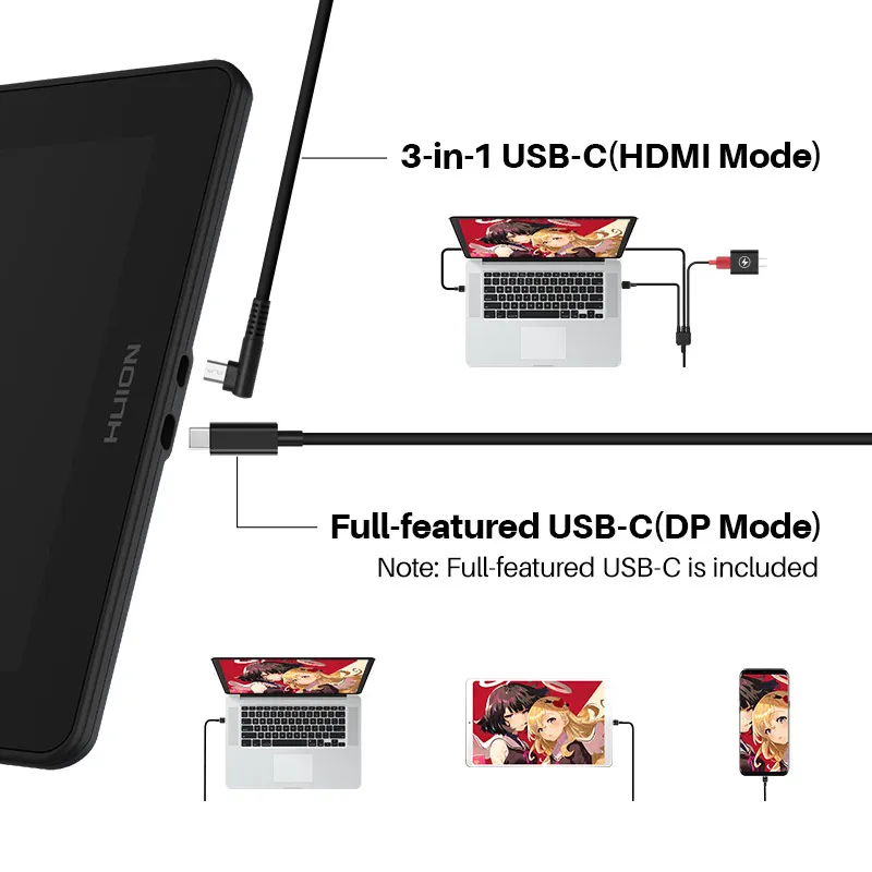 Huion 15,6 polegadas kamvas 16 2021 gráficos digitais desenho tablet 120% srgb caneta monitor monitor suporte android