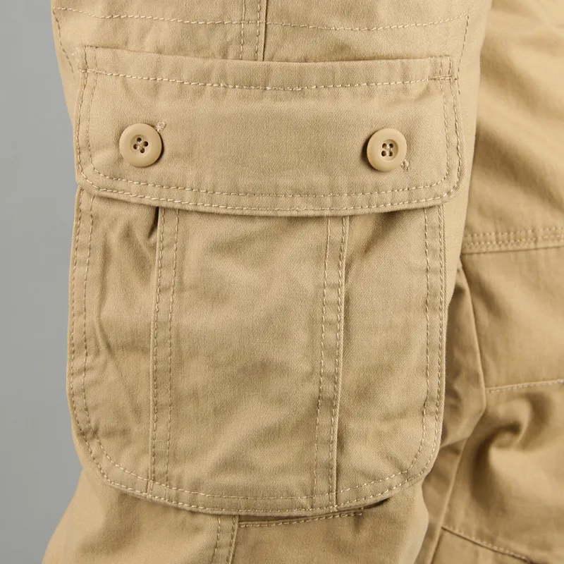 Pantalones de carga casuales de moda Bolsillos tácticos muti Hombres Pantalones de ejército de combate usables Joggers de trabajo al aire libre masculinos