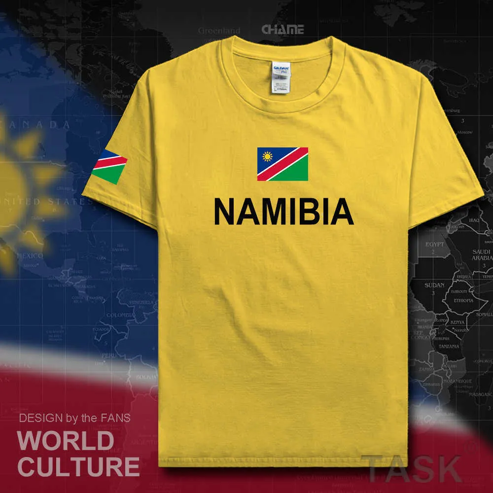 Namibie Mens T-shirts Mode Jersey Nation Team 100% coton T-shirt Vêtements Tees Pays Sportif Footballeur Nam Namibien X0621