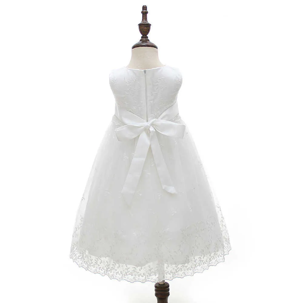 Baby Girl Christening Lace Dress borns Infant White Dresses Children Birthday Outfit Toddler Baptism Boutique Clothes 210615