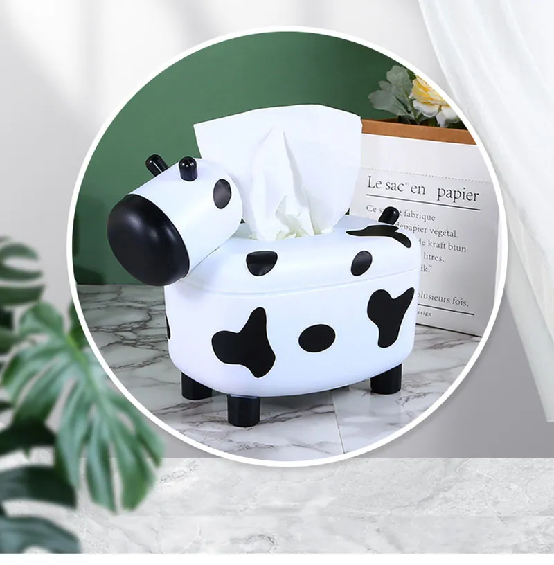 Nette Dual Zweck Kalb-förmigen Tissue Box Zahnstocher Box Kreative Wohnzimmer Esszimmer Büro Desktop Tissue Box Papier Boxen