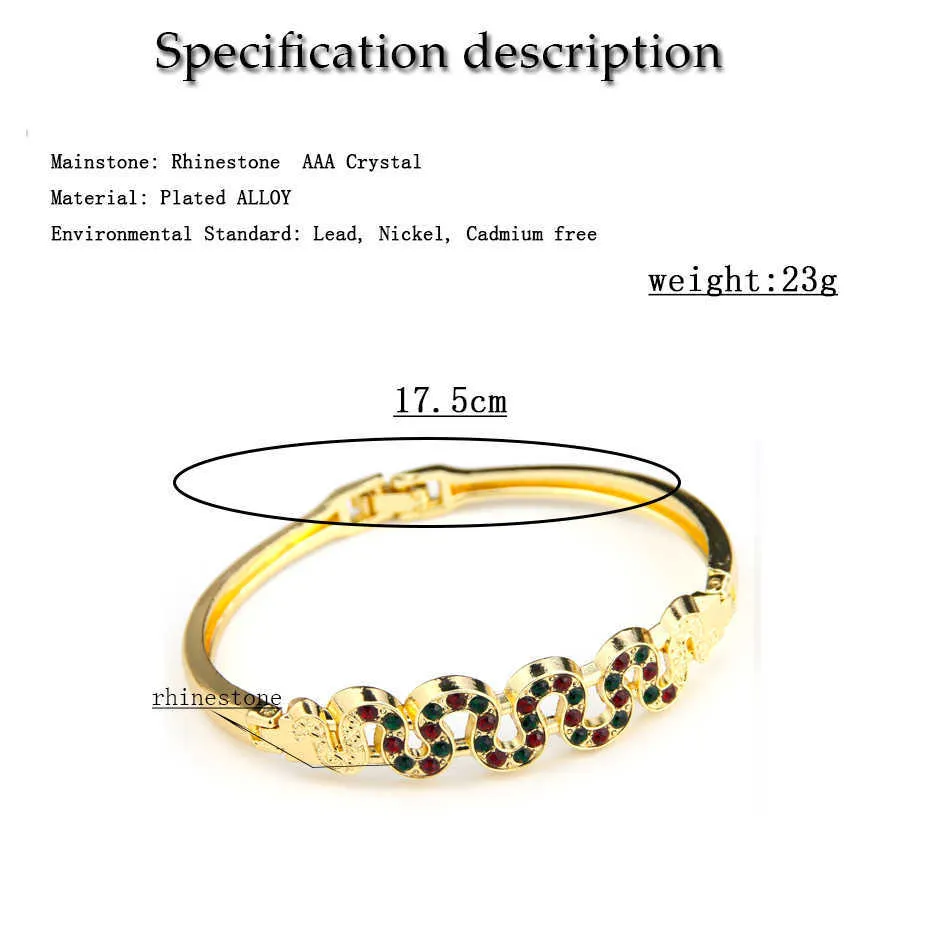 Sunspicems Färgglada Marocko Bangle Guldpläterad Tunn Manschett Armband för Kvinnor Full Rhinestone Arab Etniska Bröllop Smycken Gift Q0719