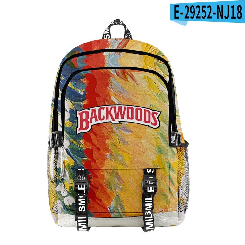 13 styles backwoods cigare 3d encre peinture sac à dos pour hommes garçons ordinateur portable 2 sangles de voyage sacs d'écoles sacs d'écoles1769743