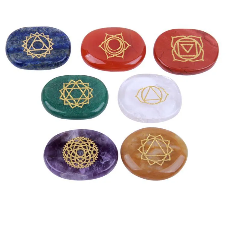 Arts Natural Crystal Reiki Chakras Healing Stones Multi Color Agate India 7 Chakra Stone And Minerals