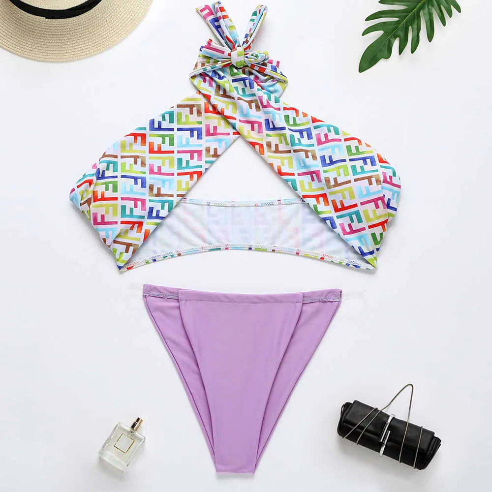 Halter wrap bikini set brasiliansk sträng Biquini 2 bit badare baddräkt för kvinnor vadderade badkläder sexiga mikro beachwear 210629