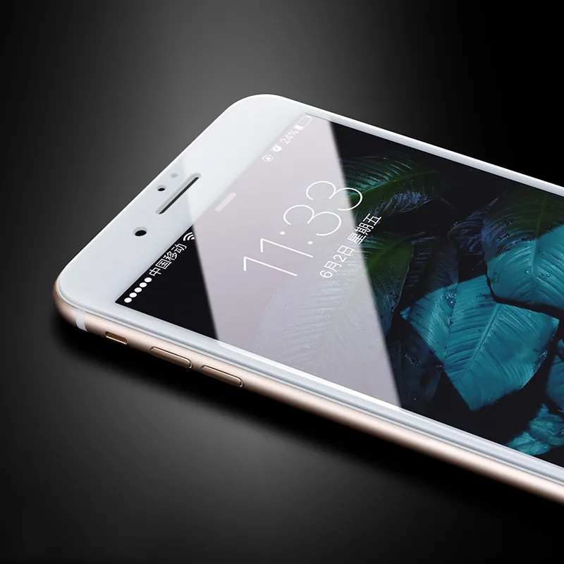 9d iPhone 8 7 6 6Sプラス5 5S SE 2020スクリーンプロテクターのフルカバー強化ガラス