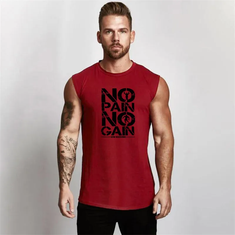 Camiseta sin mangas de marca de verano para hombre, dobladillo festoneado, chaleco de algodón para gimnasio, ropa de culturismo, camisetas deportivas de moda para Fitness, camisetas sin mangas 210421