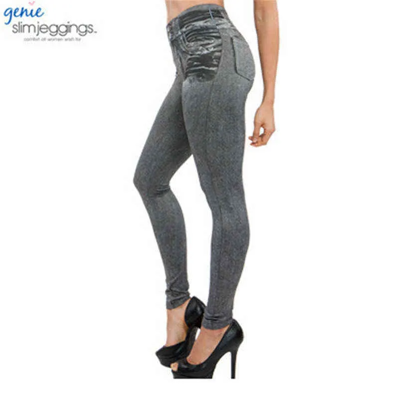 VIP Femmes Polaire Doublé Hiver Jegging Jeans Genie Slim Mode Jeggings Leggings 211215