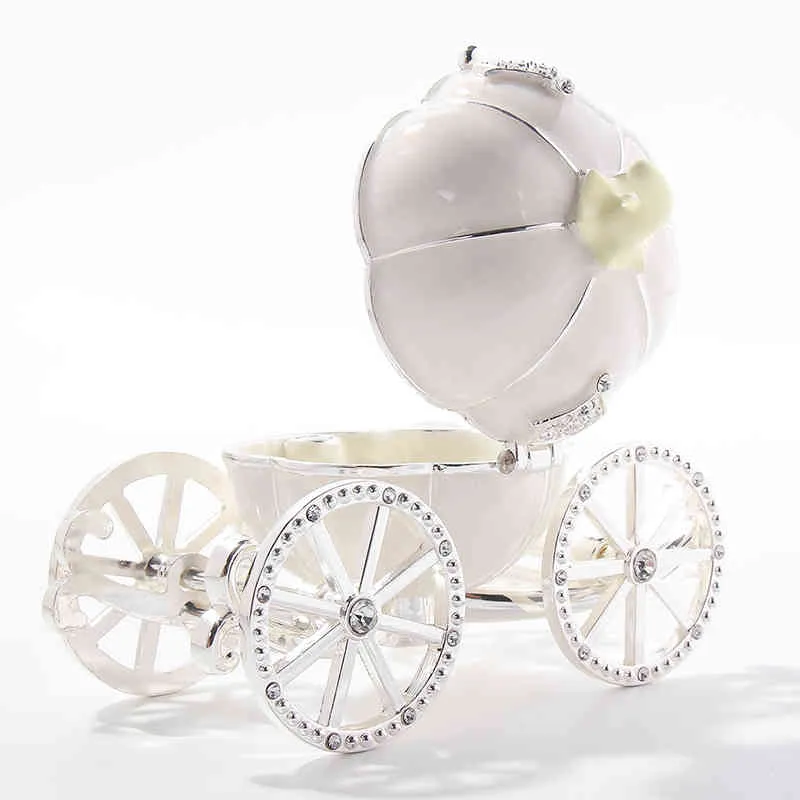 Lasody Acrílico Caixa de Cristal Cinderella Pumpkin Carriage Presente Presente Lembrança Lembrança Dia dos Namorados Decoração Decoração 210331