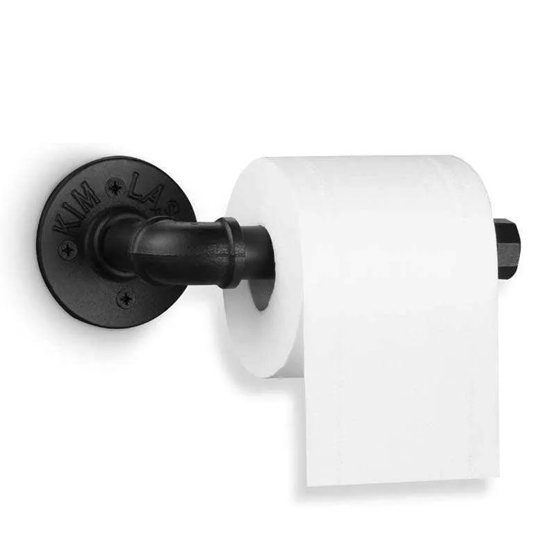 Porte-rouleau de papier toilette avec support pour téléphone Étagère murale Porte-tuyau d'eau flottant industriel Porte-papier hygiénique 210811