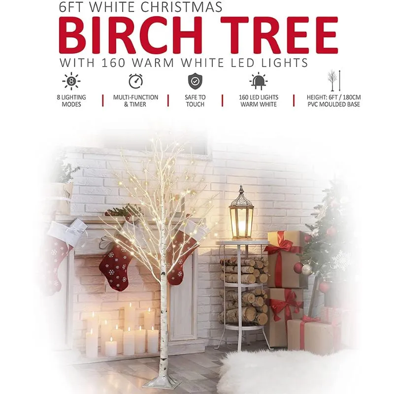 Nattljus Led Fairy Light Birch Tree Lamp Holiday Lighting Decor Home Party Wedding Indoor Decoration Christmas Gift236R