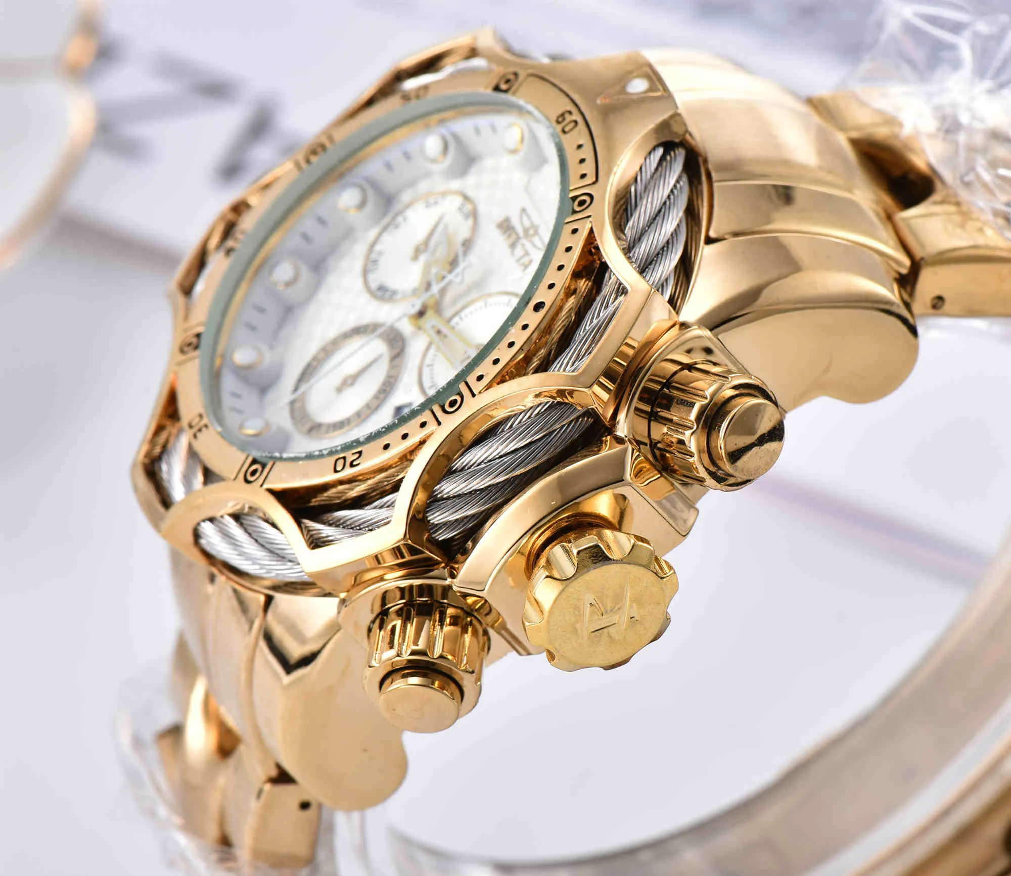 2020 Verkauf von INVICbes-Uhren, Herrenuhr, klassischer Stil, großes Zifferblatt, automatisches Datum, modische Roségolduhr, Uhren von marca310p