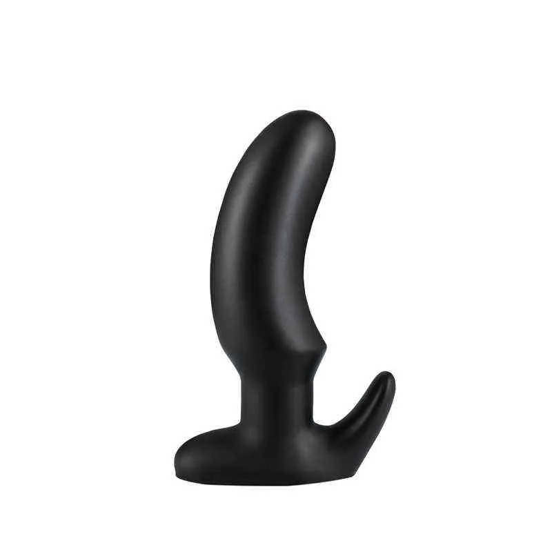 NXY Dildos Anal Toys Liquid Silicone Banana Backyard Three Piece Set for Men and Women Masturbation Sm Fun Expansion Plug Adult Sex Products 0225