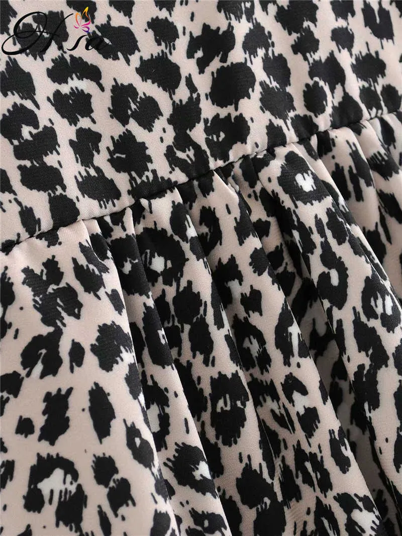 HSA Fashion Leopard Women Printing Tops lange mouw blouse camis solide blusas veer elegant shirt chic tops 210716