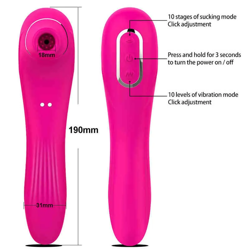 NXY Vibrerende vibrators vrouwen met zuignappen volwassen seksspeeltjes clitoris stimulatoren tepels tong blazen 01124411300