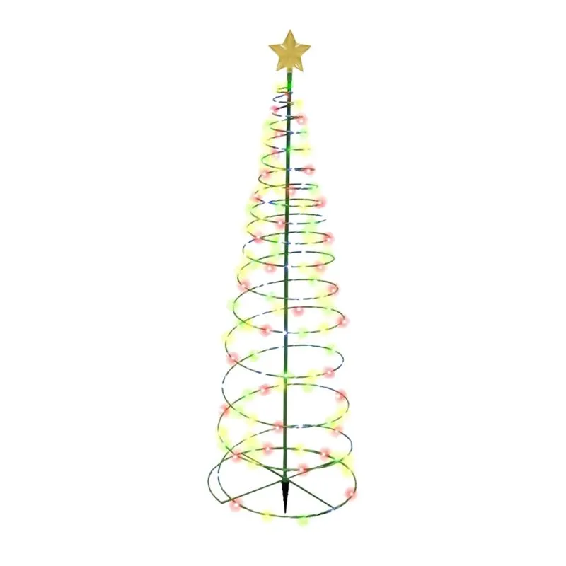 Lawn Lamps Christmas Tree Lights Solar Powered LED Xmas Flickering String Decoratie voor huisjaar316H