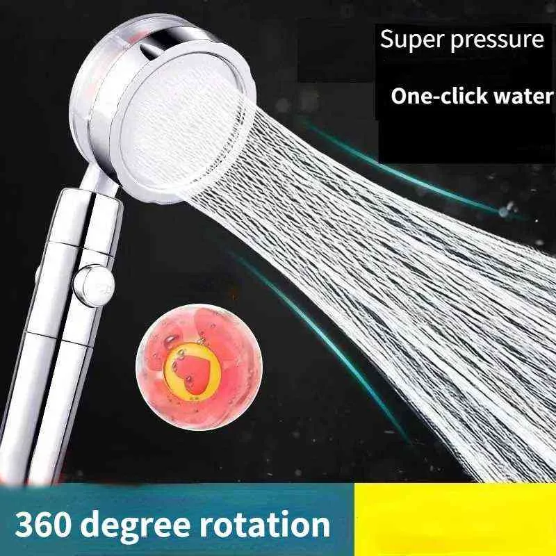 360 Grad drehbarer Duschkopf, wassersparender Duschkopf, Badezimmer-Zubehör, Hochdruck-Sprühdüse H1209