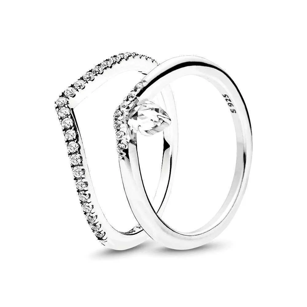 Scalloped moda princesa coroa anéis feminino clássico claro cz feminino temperamento declaração jóias de casamento gota p0818333b