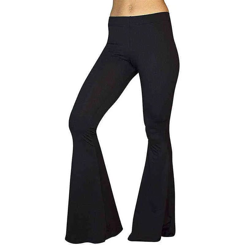 Femmes Taille Haute Leggings Mode Sexy Pantalon Gypsy Comfy Ethnic Tribal Stretch Palazzo Années 70 Bell Bottom 211115